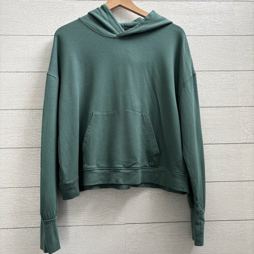 Sweaty Betty After Class Hoodie in Cool Forest Green, Size XXL, US 14